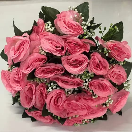 Rosa artificial C/ 24 kit com 1(24flores)  kit com 2(48flores)