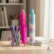 Caneta Gigante Infinity Plush 1.0mm - Escolha Rosa ou Colorida Listrada Design Exclusivo und BRW