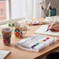 Caneta Marcador Acrílico 12 Cores  Permanente à Prova d’Água – Pintura, Artesanato e Personalização