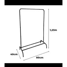 Arara de Roupas Resistente Cabideiro Aço Organizador Closet Portátil Quarto