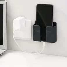 Suporte Celular de Parede com Adesivo | Instalação Imediata, Sem Furos – Organizador Prático para Celular e Controle