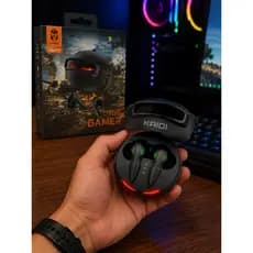 Fone Bluetooth Gamer Kaidi KD-777 TWS Original Bluetooth 5.3 Baixa Latência LED Gamer Microfone HD USB-C