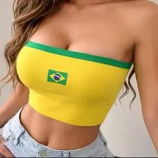 cropped Brasil tub tope