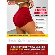 Short Empina Bumbum Cintura Alta Feminino