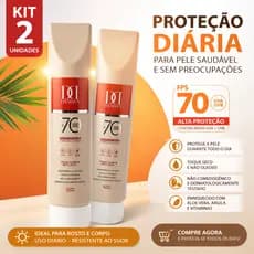 Leve 2 Protetor Solar Dandas FPS 70 150ml Alta Proteção UVA UVB Toque Seco