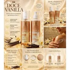 Kit Body Splash + Hidratante Doce Vanilla Danda’s 240ml | Perfume Doce, Pele Hidratada e Cheirosa