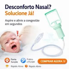 Aspirador Nasal Portátil Manual com Forte Sucção Alívio Rápido e Seguro para Nariz Entupido