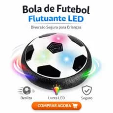 Brinquedo Bola de Futebol Flutuante LED Piscante Jogos Esportivos Disco