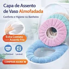 Capa de Assento de Vaso Sanitário Almofadada Confortável e Lavável Higiene e Conforto no Banheiro