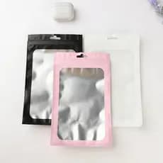 20 ins estilo cor fosco transparente Ziplock saco titular do cartão saco de embalagem cartão para fora saco de embalagem
