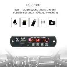 Placa Decodificadora Mp3 Som automotivo Player Para Caixa Ativa Usb Sd FM 12V