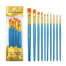 KIT Pincéis Profissionais Pincéis artísticos para pintura cerdas macias, aquarela, guache, pintura a óleo, acríl
