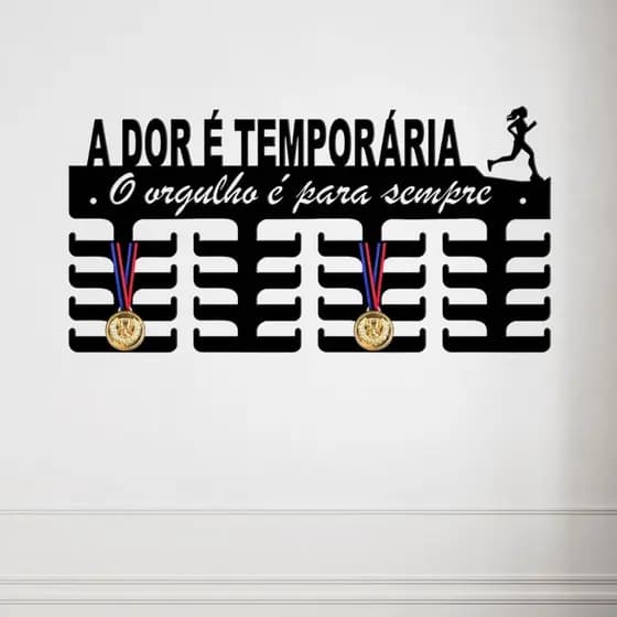 Porta Medalhas Corrida Suporte Medalhas A Dor É Temporaria