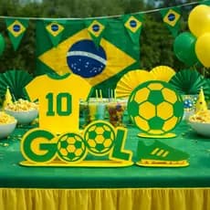 Kit Display Futebol Mdf Festa Decoração Copa Do Mundo