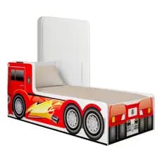 Cama Carro Caminhão Infantil Berço Montessoriana Baixa Com Colchão Proteção Lateral Sono e Diversão