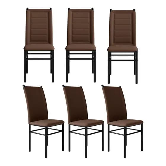 Kit 6 Cadeiras Tókio Conforto Estilo Sofisticada Moderna Sala de Jantar Cozinha Varanda Área Gourmet