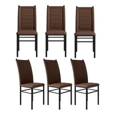 Kit 6 Cadeiras Tókio Conforto Estilo Sofisticada Moderna Sala de Jantar Cozinha Varanda Área Gourmet