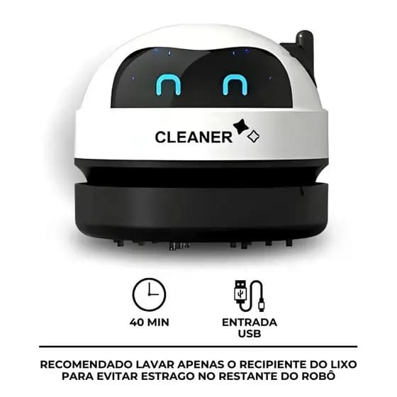 B&B Mini Robô Aspirador Inteligente De Pó Para Limpeza De Teclados Mesas Cantos
