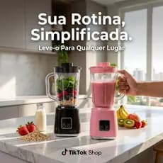 Liquidificador Portátil 600ml/1000ML – 10 Lâminas Turbo, Recarregável USB com Segurança Inteligente top