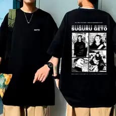 Camiseta Oversize Camiseta Mangá Geto Anime Geek Amaterasu Geto Suguru Unissex Estampada Slim Várias Cores