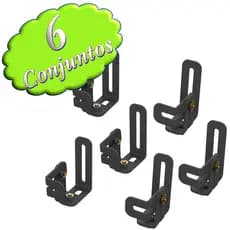 SUPORTES HOME THEATER CAIXA SOM  AJUSTÁVEL 3 PARES