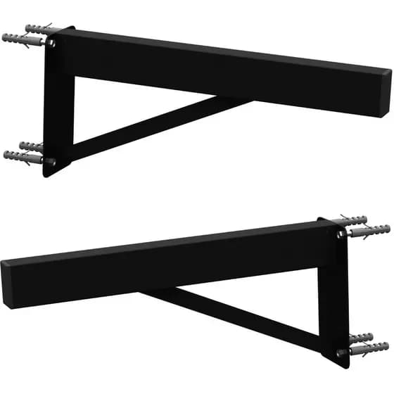 2 SUPORTES PIA PARAFUSAR PAREDE BANCADA MÁRMORE GRANITO ROBUSTO APARADOR MÃO FRANCESA 50 CM PRETO