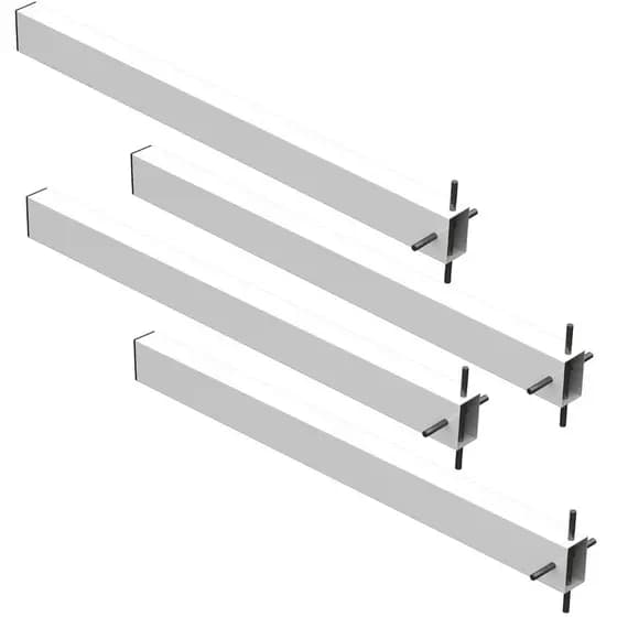 4 SUPORTES PIA CHUMBAR BANCADA MESA 60 CM BRANCO