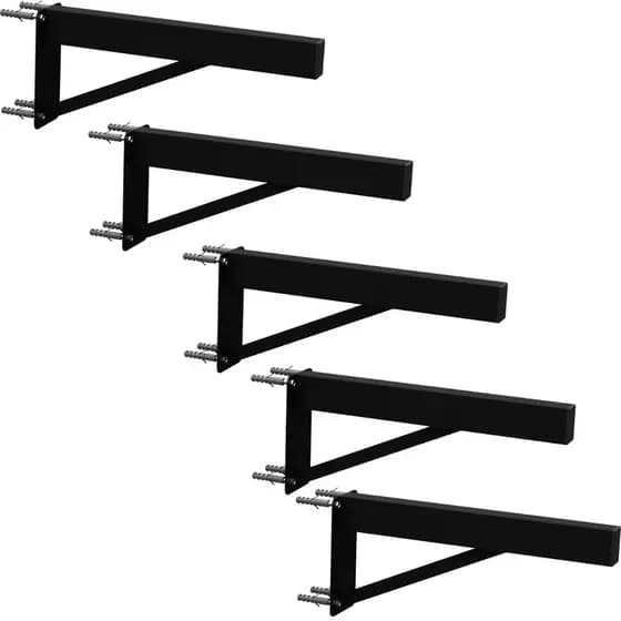 5 SUPORTES PIA PARAFUSAR BANCADA APARADOR 80 CM PRETO