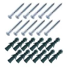 12 BUCHAS S10 + 12 PRFS SOBERBA  1/4"X55mm Zi