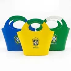 Bolsa Bag Cooler Brasil Bag Cooler Copa Balde Gelo Flexível Cooler Brasil Cooler Bag Copa  Brasil