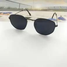 Óculos de sol retrô hexagonais unissex de alta qualidade, design elegante e proteção UV