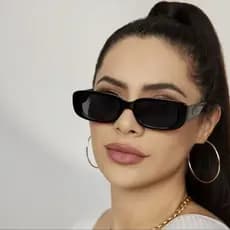 Tons Ovais Vintage Designer De Marca Mulher Pequena Moldura Sol Retro Óculos Pretos Estéticos