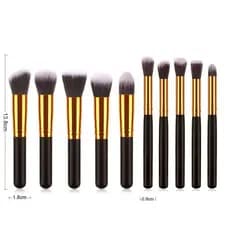 Kit 10 Pinceis de Maquiagem Pincel esfumar contorno Kabuki Profissional Lançamento