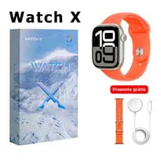 【80%OFF】Grátis-Assista Strap】Relógio Smartwatch Original WATCH X Série 45mm, GPS, Monitor de Pressão Arterial