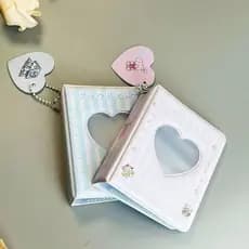 Mikoo Fosco Coração Oco Álbum De Fotos 36 Bolsos Coreano Ídolo Photocards Coleção Livro De Armazenamento De Cartão De PC