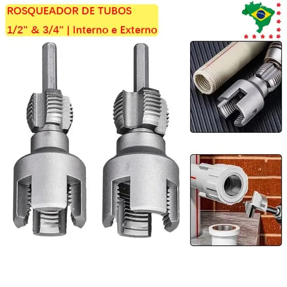 Rosqueamento De Tubos Internos E Externos 1/2" Ou 3/4"