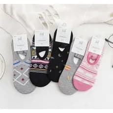 Kit 12 pares Meia yoga Pilates C/ Antiderrapante Modelo com Estampa /Lisa SortidaTam.35-41