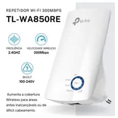 Repetidor Amplificador De Sinal Wi-fi Tp Link Tl-wa850re 300mbps Original Full