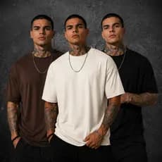 Kit 3 Camiseta Masculina Oversized Lisa Algodão Premium Streetwear Básica Confortável
