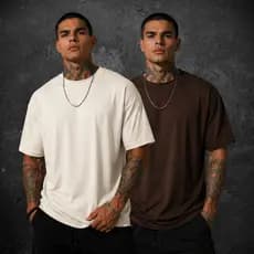 Kit 2 Camiseta Oversized Masculina Básica Lisa Streetwear Premium Confortável Algodão