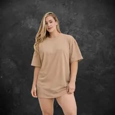 Camiseta Oversized Feminina Básica Streetwear Algodão Premium Confortável