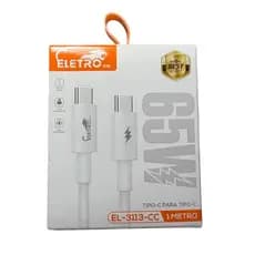 ⚡ Cabo Tipo-C para Tipo-C 65W eltro mex carga ultrarrápido