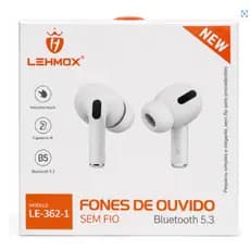 Fone Bluetooth Lehmox 5.3 Le-362-1 Cor Branco