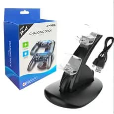 Suporte Carregador Duplo Ps4 Dobe Tp4-0408 Com Led E Usb 5v