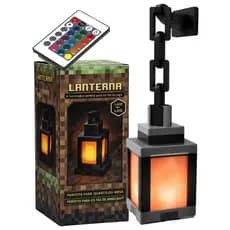 Luminária Lanterna Minecraft RGB Carregamento USB Com Controle Moderna Vazzo