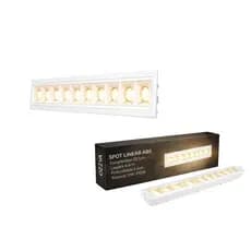 Luminária SPOT LED Embutir 28,5CM ABS 10W 3500k Pico Recuado Bivolt Vazzo