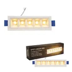 Luminária SPOT LED Embutir 15,2CM ABS 5W 3500k Pico Recuado Bivolt Vazzo