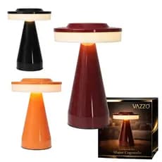 Luminária Abajur de Mesa Cogumelo Moderno Led Portátil Recarregável 3 em 1 USB 5V Vazzo