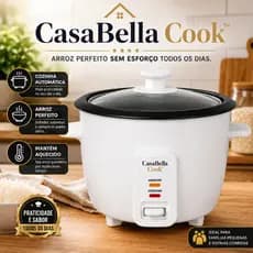 Panela Elétrica De Arroz CasaBella Cook™ 1,3L Automática Antiaderente Mantém Aquecido 220V.