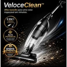 VeloceClean™ Aspirador Vertical 2 em 1 Alta Sucção 220V Portátil Potente.